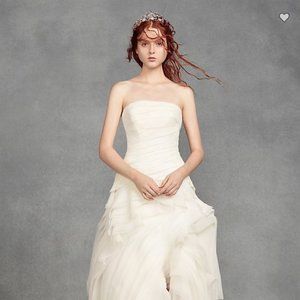 White by Vera Wang Organza High-Low Wedding Dress
